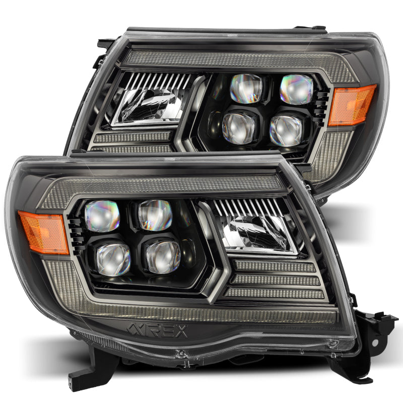 AlphaRex 880744 05-11 Toyota Tacoma NOVA LED Projector Headlights Plank Style Alpha Black w/Activation Light/DRL