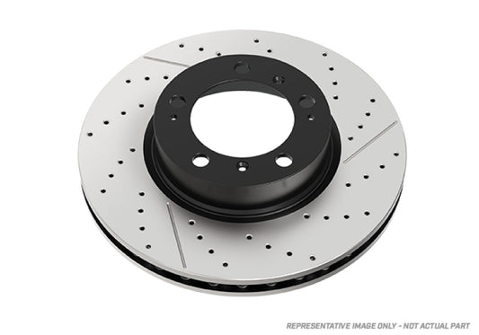DBA 05-06 Porsche Boxster S (w/Iron Rotor) Front Left En-Shield OE Drilled Rotor