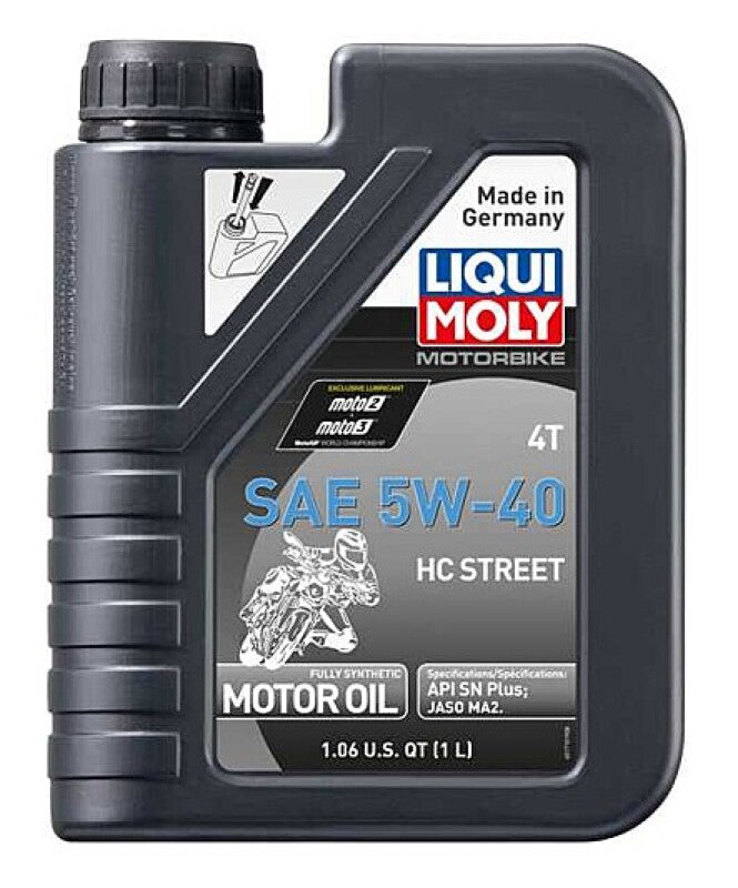 LIQUI MOLY 1L Motorbike 4T SAE 5W-40 HC Street (20412) - Pack of 6