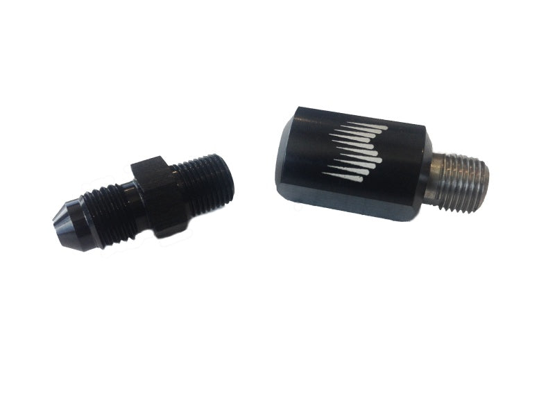 Snow Performance SNO-809-BRD 1/8in NPT to 4AN Low Profile Nozzle Holder Elbow