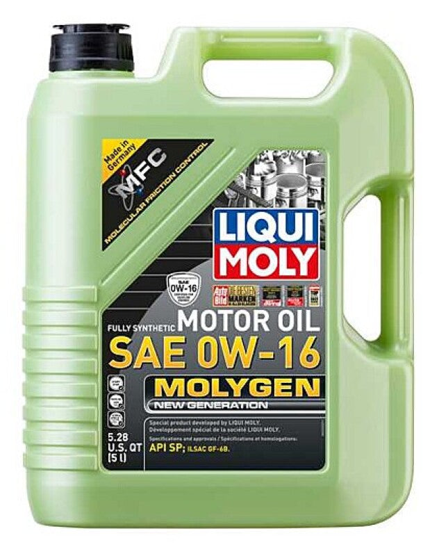 LIQUI MOLY 5L Molygen New Generation Motor Oil SAE 0W-16 (22252) - Pack of 4