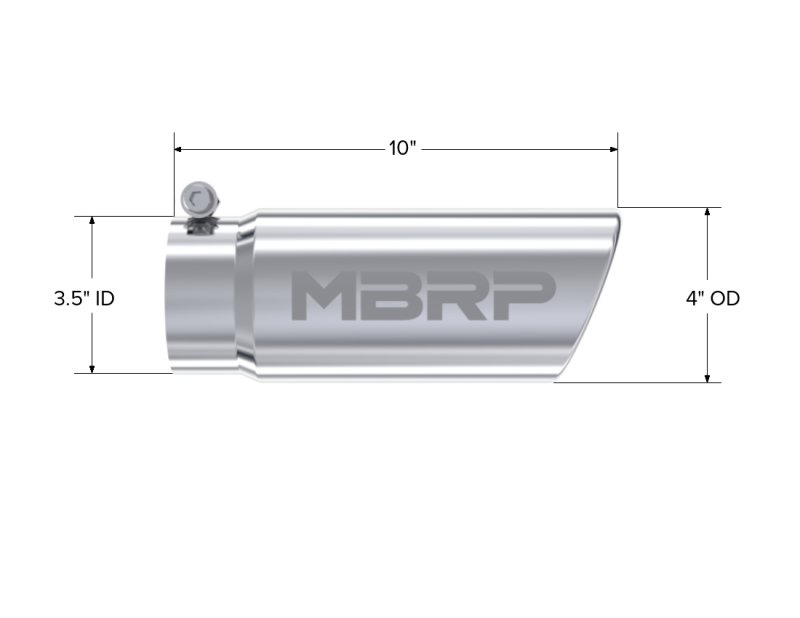 MBRP T5112 10in Angled Rolled End Exhaust Tip