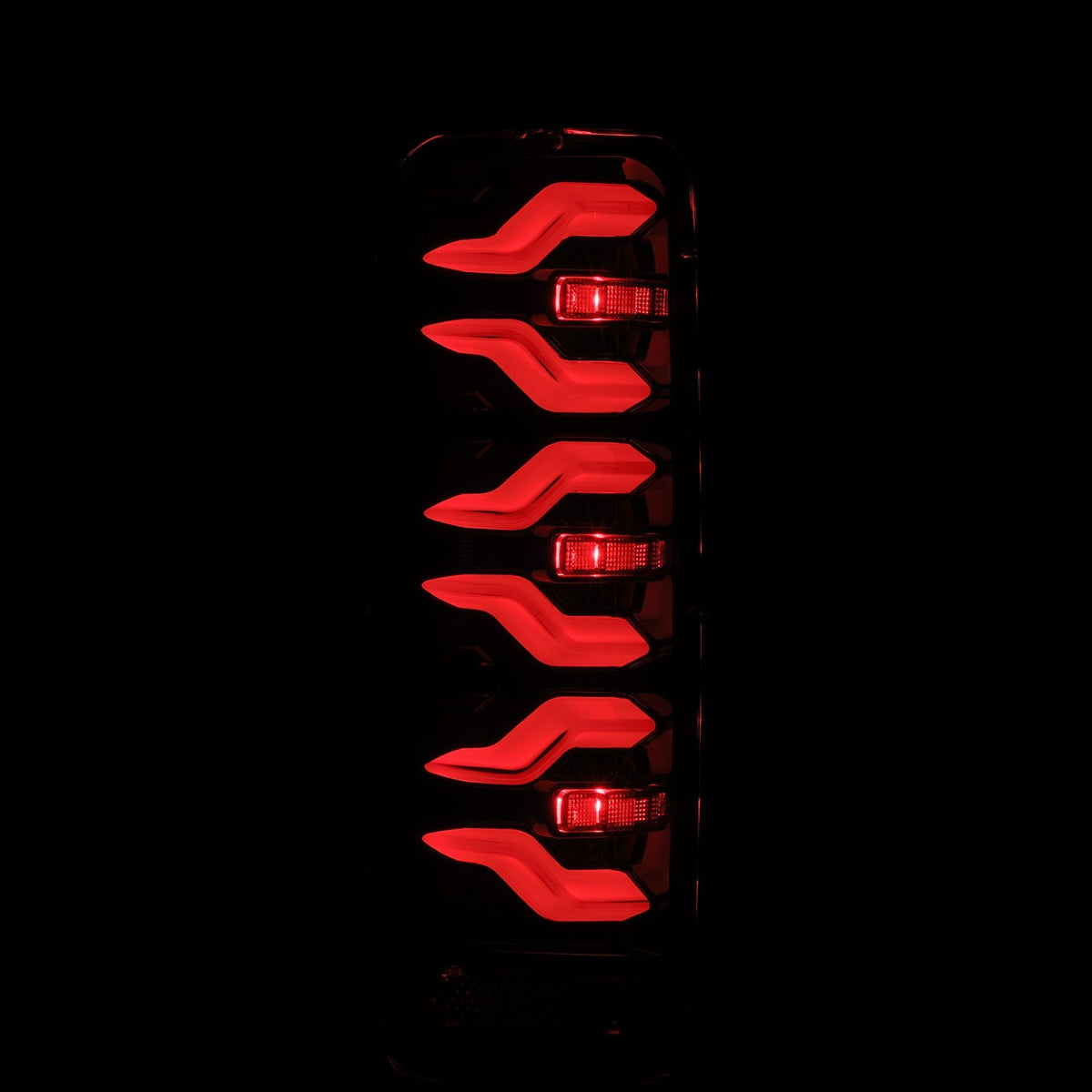 AlphaRex 658006 87-96 Ford Bronco/F-150 Luxx-Series LED Tail Lights - Alpha-Black