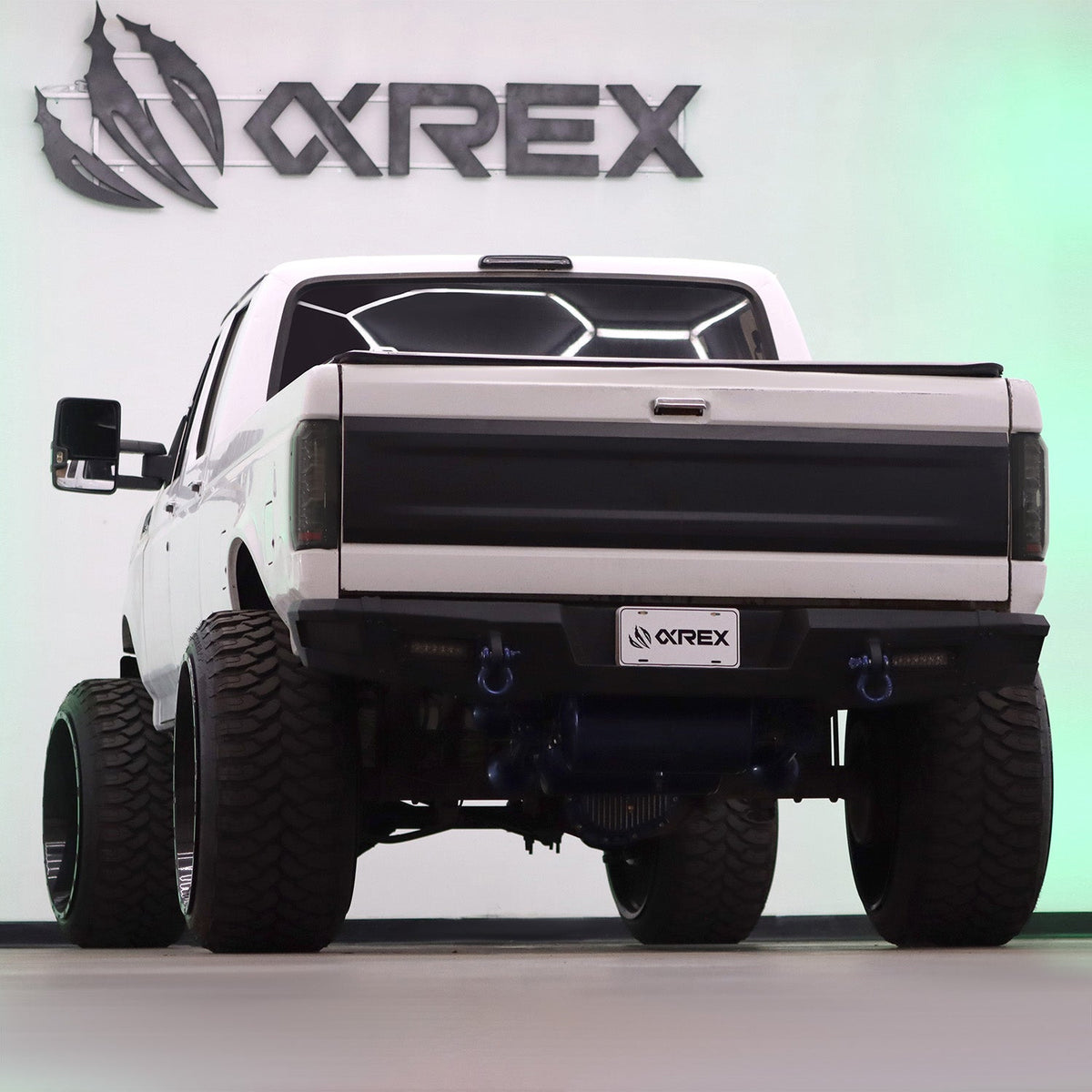 AlphaRex 658007 87-96 Ford Bronco/F-150 Luxx-Series LED Tail Lights - Black Red