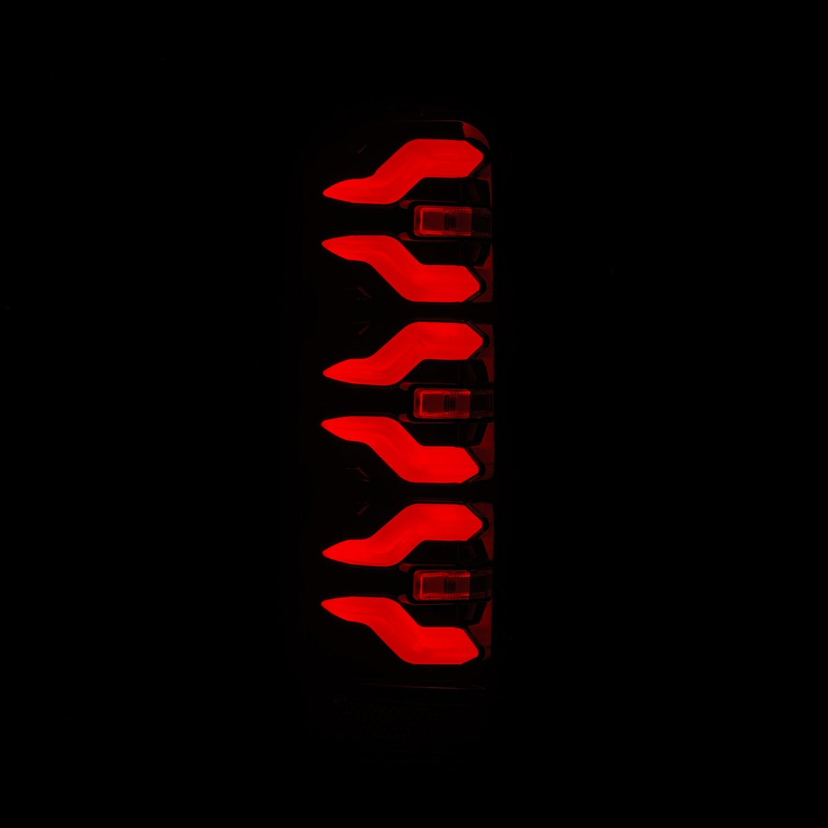 AlphaRex 658007 87-96 Ford Bronco/F-150 Luxx-Series LED Tail Lights - Black Red
