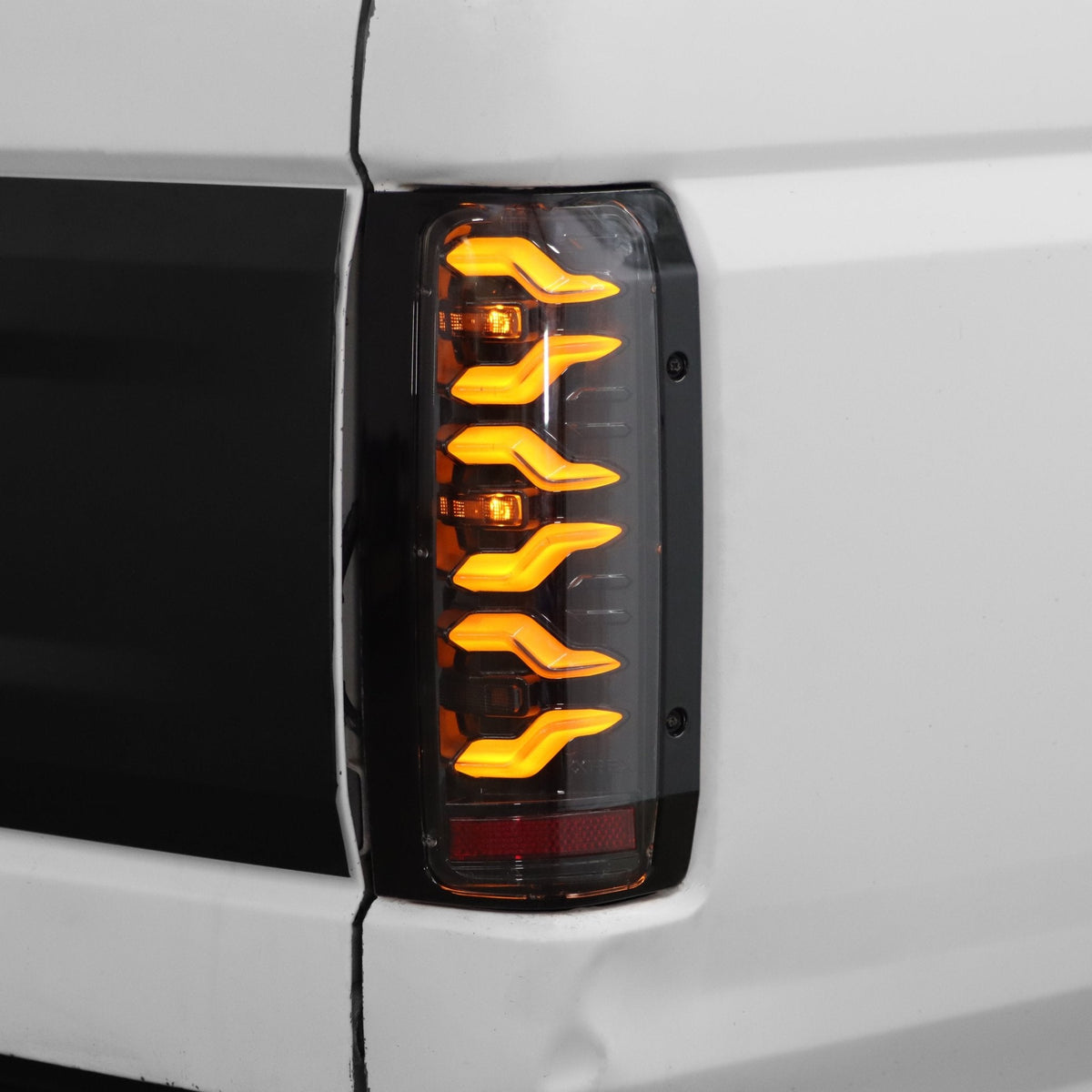 AlphaRex 658007 87-96 Ford Bronco/F-150 Luxx-Series LED Tail Lights - Black Red