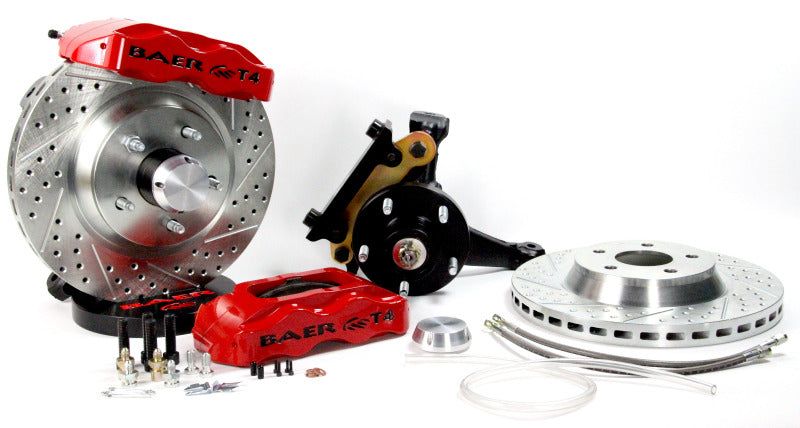 Baer Brakes 82-92 Chevrolet Camaro STD Studs 13in Track4 Front SDZ Brake Kit - Silver