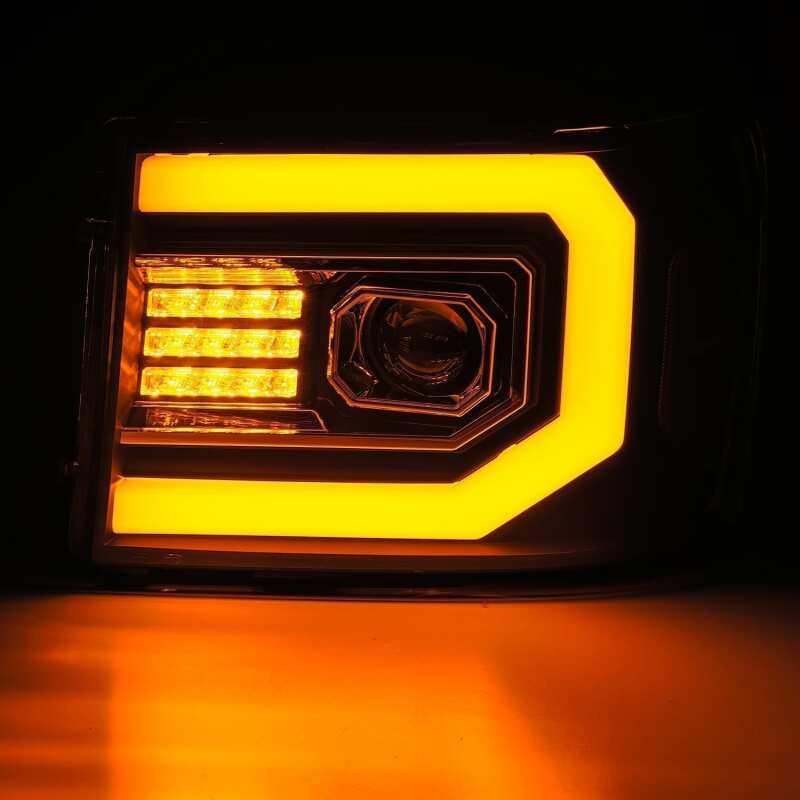 AlphaRex 880097 07-13 GMC Sierra 1500 (No Classic) LUXX-Series LED Projector Headlights Jet Black w/Activation Light & Sequential.Signal / DRL