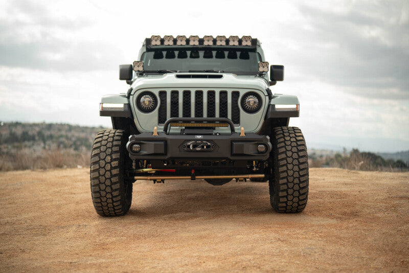 Dv8 18+ Jeep Wrangler JL / 20+ Jeep Gladiator JT OE Plus Front Bumper - #FBJL-13