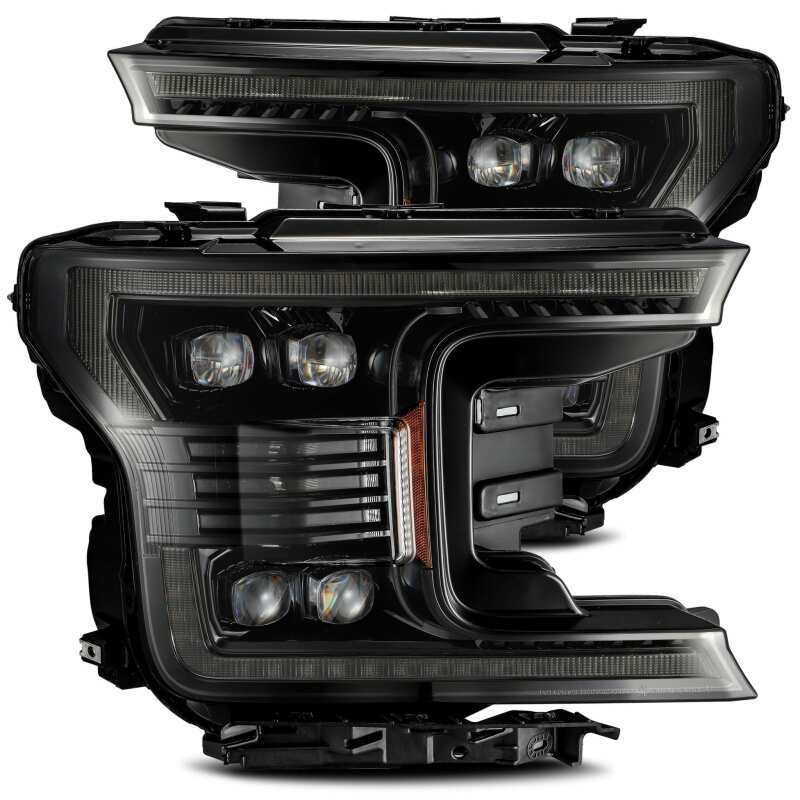 AlphaRex 880165 18-20 Ford F-150 NOVA LED Projector Headlight Plank Style Alpha Black w/Activation Light/Sequential Signal/DRL