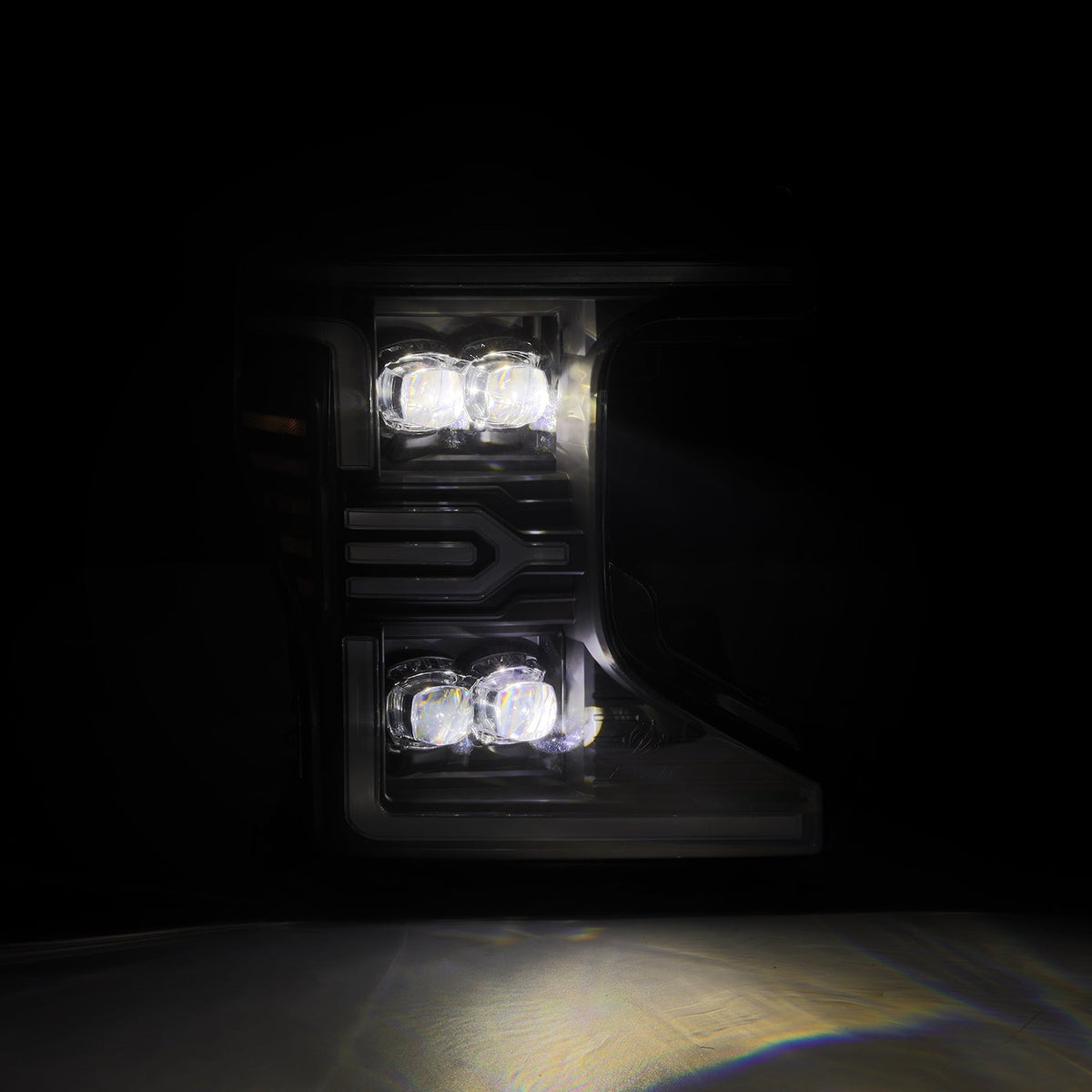 AlphaRex 880338 20-22 Ford F-250/350/450 SD NOVA-Series LED Projector Headlights Bk with Activation Light Sequential Signal & Switchback DRL