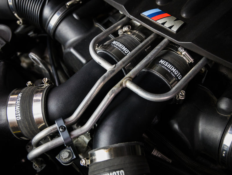 Mishimoto 12-16 BMW F10 M5 Intercooler Pipe Kit Micro Wrinkle Black - #MMICP-F10-12MWBK