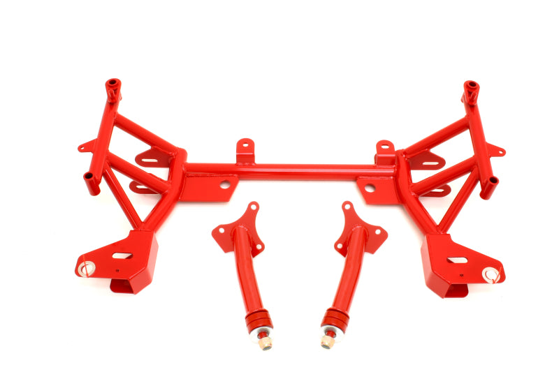 BMR 1993-2002 F-Body K-Member with SBC/BBC Motor Mounts and STD. Rack Mounts - Red