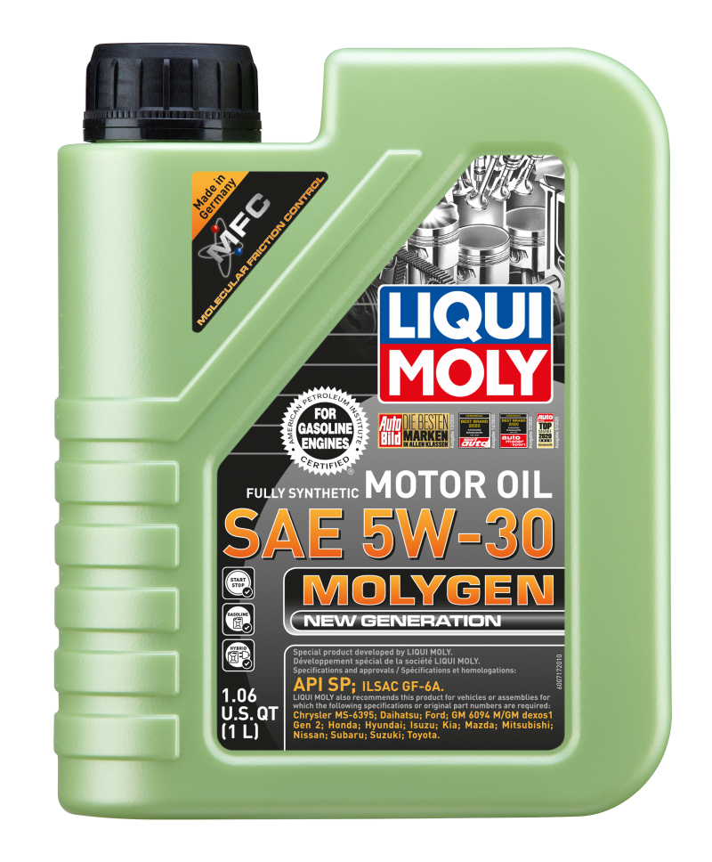 LIQUI MOLY 1L Molygen New Generation Motor Oil SAE 5W-30 (20226) - Pack of 6