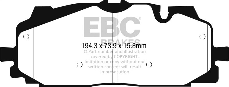 EBC 17-24 Audi RS4 2.9TT / 21-24 Audi RS3 2.5T Yellowstuff Front Brake Pads DP42277R