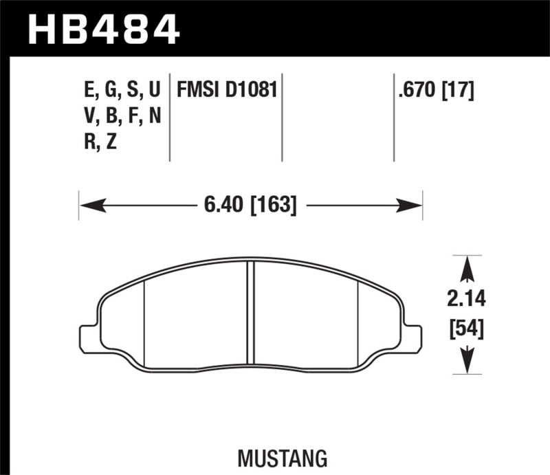 Hawk Performance HB484B.670 HPS 5.0 Street Brake Pads