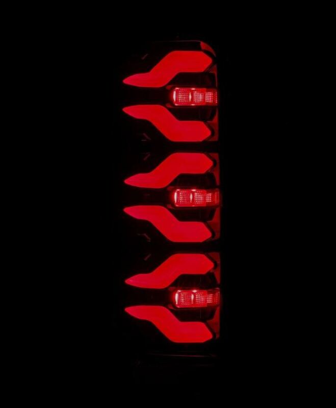 AlphaRex 658007 87-96 Ford Bronco/F-150 Luxx-Series LED Tail Lights - Black Red