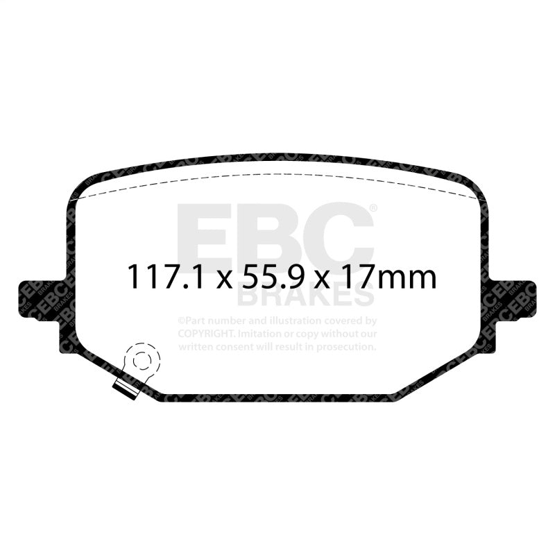 EBC 2019+ Ford Explorer ST 3.0TT Yellowstuff Rear Brake Pads DP43120R