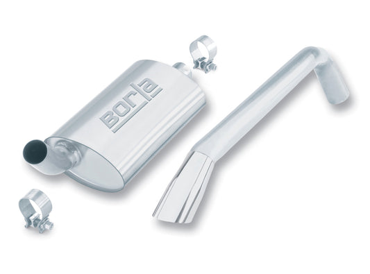 Borla 14572 81-86 Jeep CJ-7 4.2L AT/MT 4WD Cat-Back 2in Single Round Angle Cut Intrcld Rr 2.5in Rndx6.5in - #14572