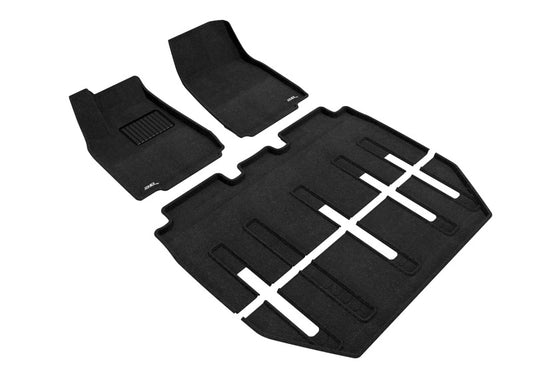 3D MAXpider Elegant Front, Rear & 3rd Row Floor Mats for 2017-2021 Tesla Model X