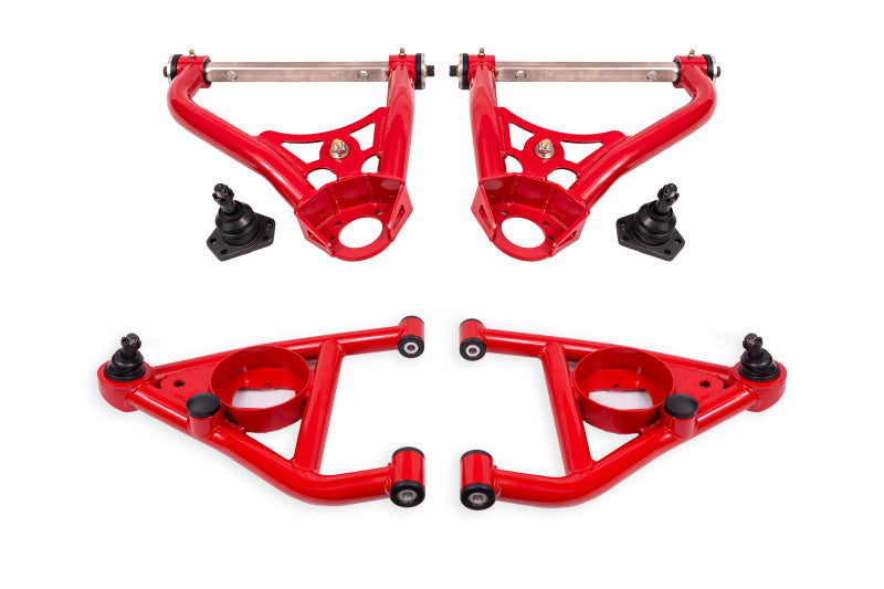 BMR 1967-1969 GM F-Body / 1968-1974 X-Body Non-Adj. Upper & Lower A-Arms (Polyurethane) - Red