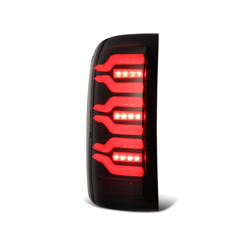 AlphaRex 630040 14-18 GMC Sierra 1500/2500 HD/3500 HD LUXX-Series LED Tail Lights Black w/Activation Light & Sequential Signal