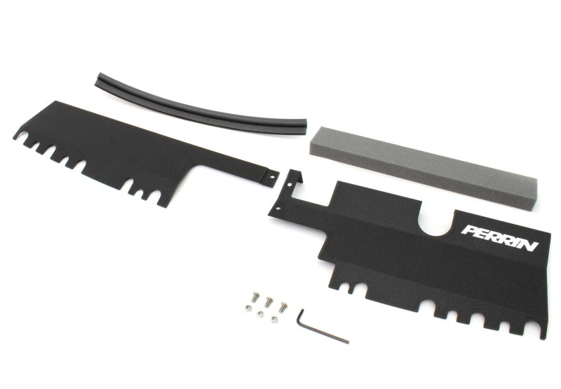 PERRIN 15-21 Subaru WRX/STI Radiator Shroud (With OEM Intake Scoop) - Black