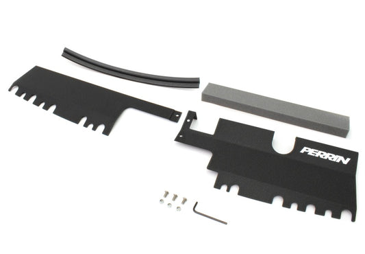 PERRIN 15-21 Subaru WRX/STI Radiator Shroud (With OEM Intake Scoop) - Black