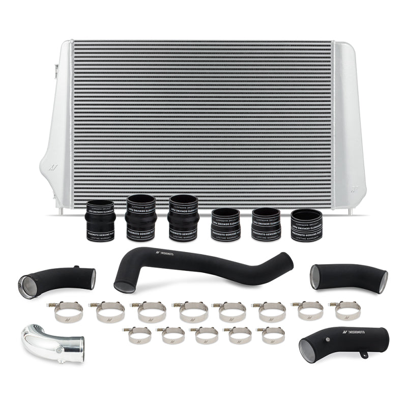 Mishimoto 17-19 GM L5P Duramax Intercooler Kit - Silver w/ WBK Pipes - #MMINT-DMAX-17KSLBK