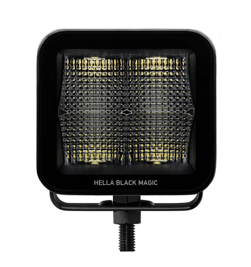 HELLA 358176811 Black Magic 3.2in LED Cube Kit - Flood Beam