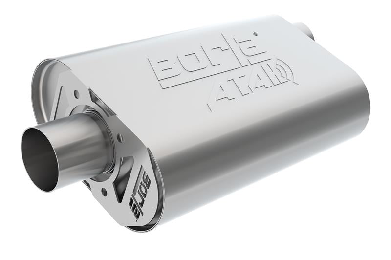 Borla 400844 CrateMuffler SBC Hot 350/383 3 inch Offset/Center 14in x 4.35in x 9in Oval Muffler - #400844