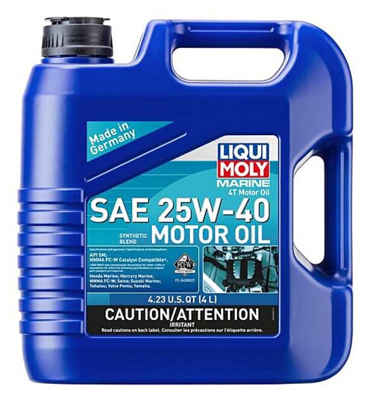 LIQUI MOLY 4L Marine 4T Motor Oil 25W-40 (20548) - Pack of 4