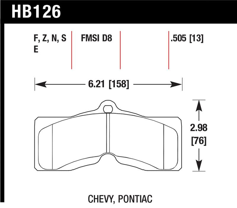 Hawk Performance HB126Z.505 Performance Ceramic Street Brake Pads