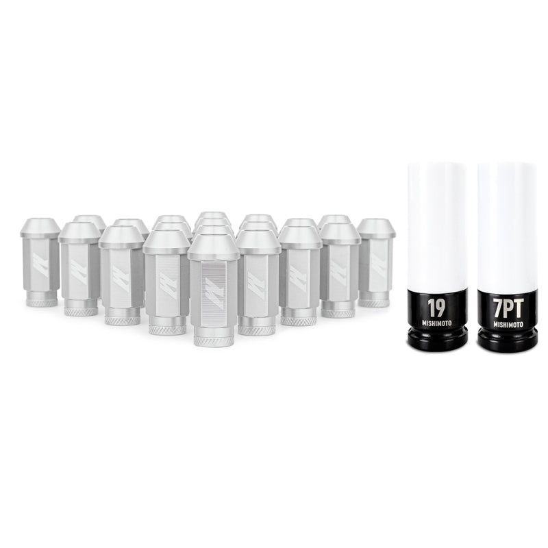 Mishimoto Aluminum Locking Lug Nuts 1/2 X 20 23pc Set Silver - #MMLG-1220-23LSL