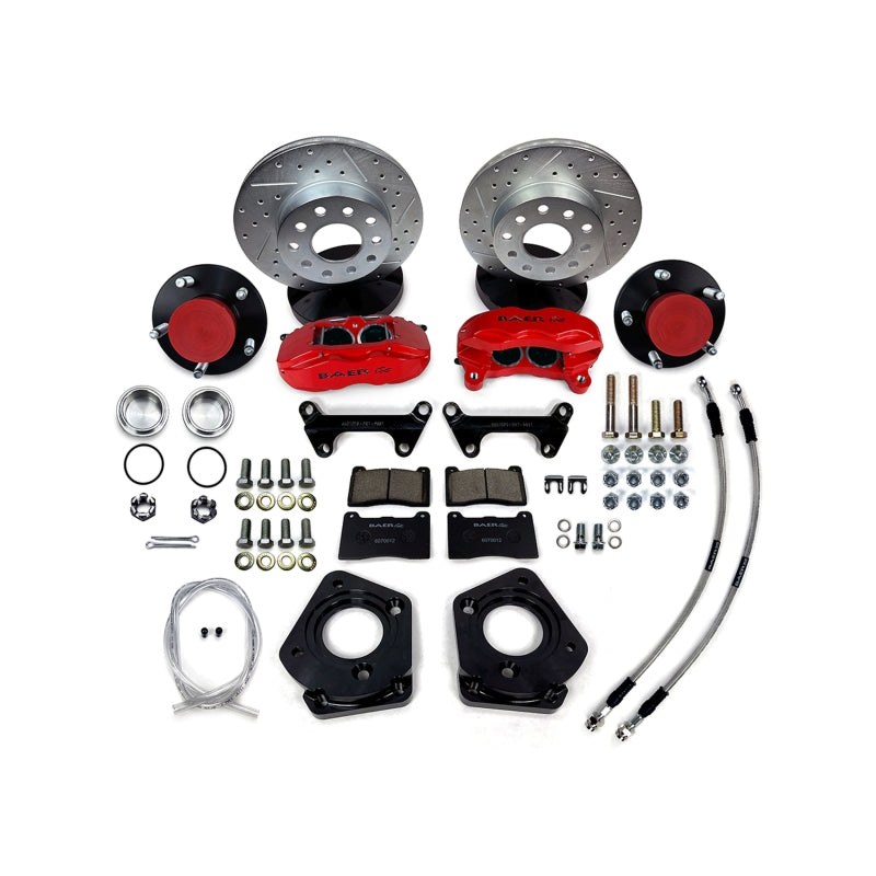 Baer Brakes 62-69 Ford Fairlane 11in SS4 Alum Hub Front SDZ Brake Kit - Black