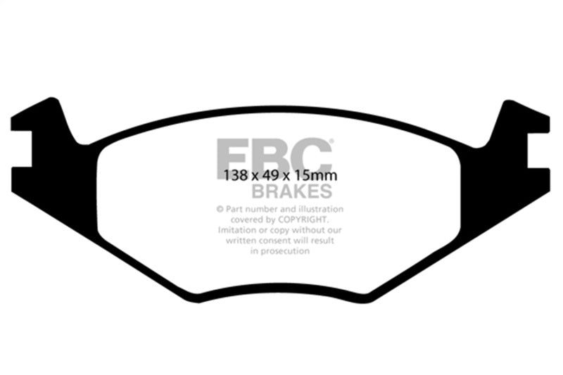 EBC 86-93 Volkswagen Cabriolet 1.8 Greenstuff Front Brake Pads DP2517