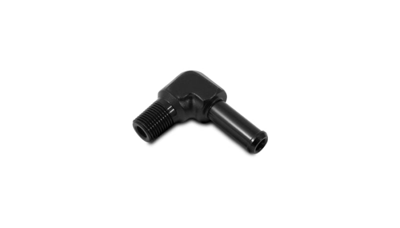 Vibrant 3/4 NPT to 3/4in Barb Straight Fitting 90 Deg Adapter - Aluminum