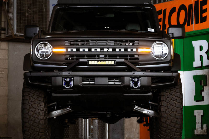 DV8 Offroad 21-22 Ford Bronco Factory Modular Front Bumper Bull Bar - #LBBR-04