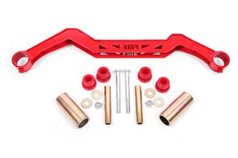 BMR 1979-1993 Ford Mustang Transmission Crossmember TH350/PG/700R4/C4/C6/AOD/4L60 - Red