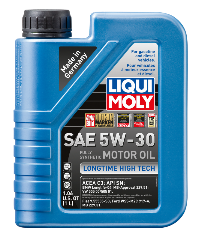 LIQUI MOLY 1L Longtime High Tech Motor Oil SAE 5W-30 (2038) - Pack of 6
