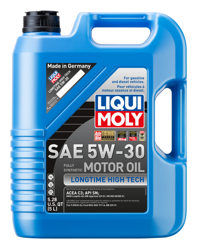 LIQUI MOLY 5L Longtime High Tech Motor Oil SAE 5W-30 (2039) - Pack of 4