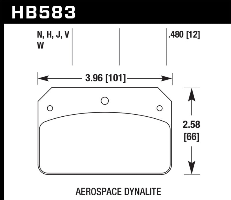Hawk Performance HB583J.480 DR-97 Motorsport Brake Pads