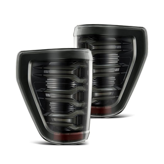 AlphaRex 653010 21-22 Ford F150 LUXX LED Projector Tail Lights - Alpha-Black