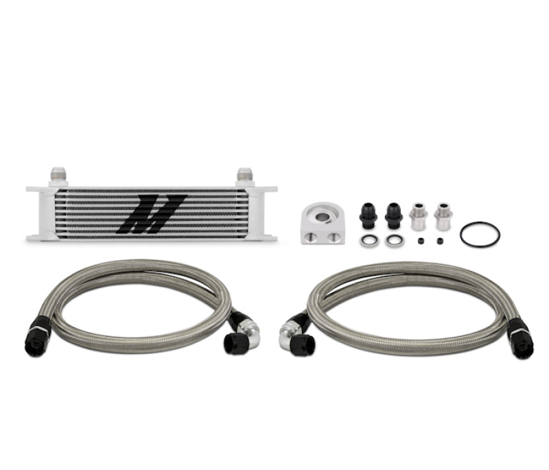 Mishimoto Universal 10 Row Oil Cooler Kit (Metal Braided Lines) - #MMOC-U