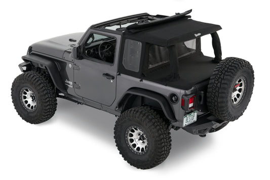 Bestop 18-26 Jeep Wrangler JL 2-Door Halftop Conversion Kit (Premium Black Twill)
