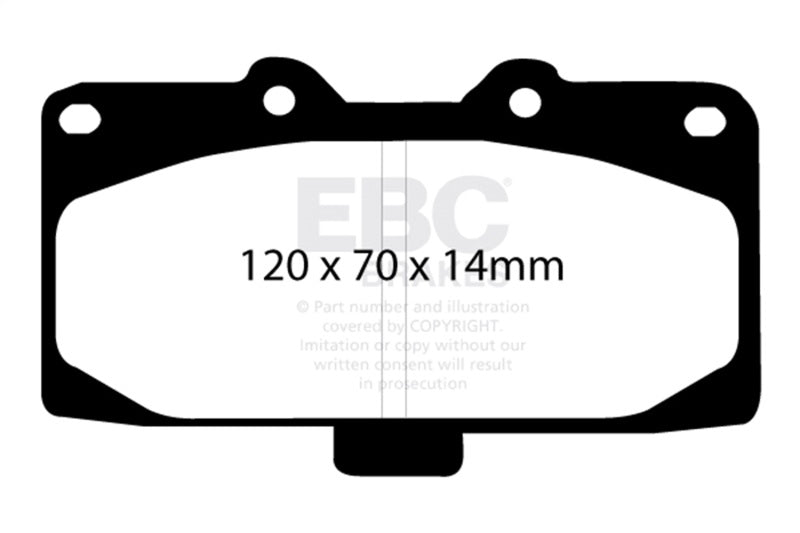 EBC 89-95 Nissan Skyline (R32) 2.6 Twin Turbo GT-R Bluestuff Front Brake Pads DP51200NDX
