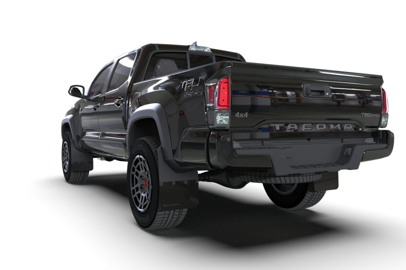 Rally Armor Classic Mud Flaps - 2016-2023 Toyota Tacoma - Black/Grey Logo - #MF94-BLK-GRY