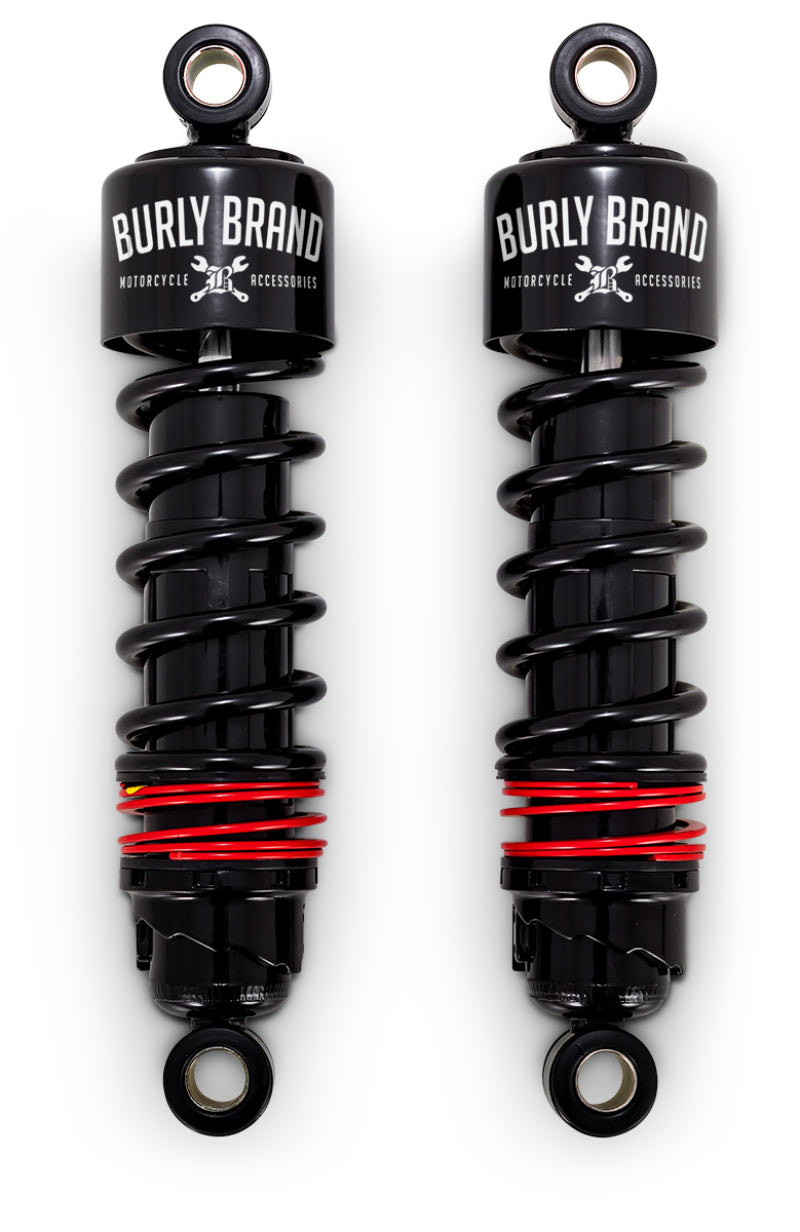 Burly Brand B28-1206B Slammer Shocks Black for 2004-2022 Harley-Davidson Sportster