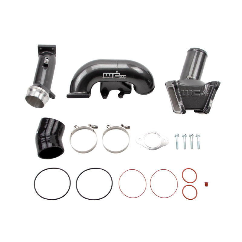 Wehrli Custom Fabrication WCF100163-GB High Flow 3in Y-Bridge Kit Gloss Black for 2006-2007 Chevrolet Silverado / GMC Sierra 2500 HD / 3500 6.6L LBZ Duramax