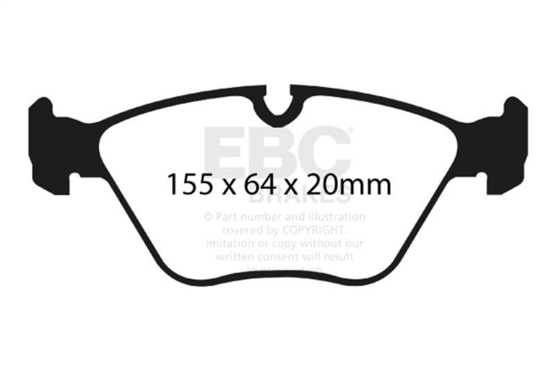 EBC 04-06 BMW X3 2.5 (E83) Yellowstuff Front Brake Pads DP41552R